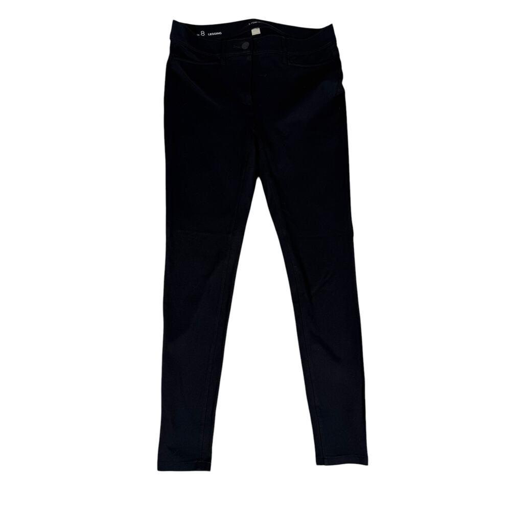 Loft Leggings Women's 8 Black Ankle Mid Rise